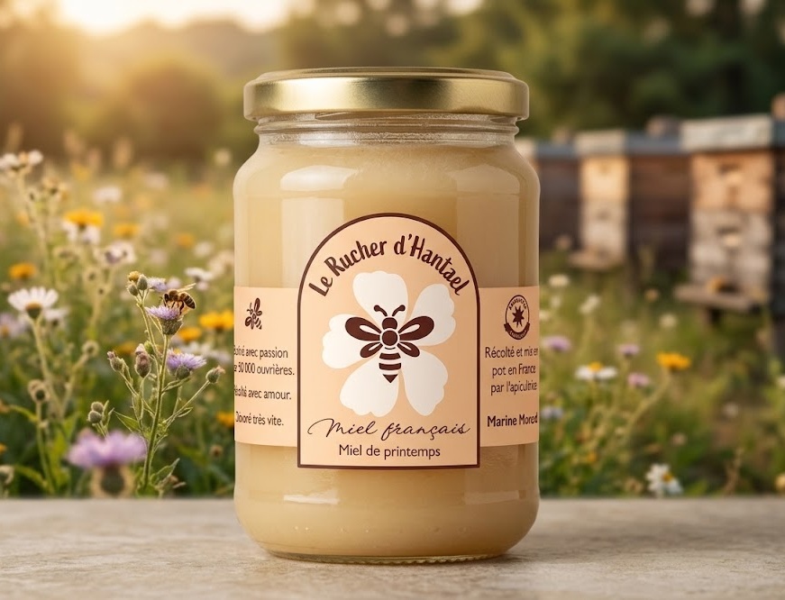 Pot de miel de printemps